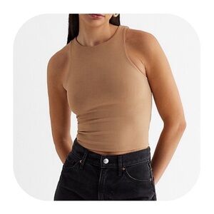 Express Contour XS pecan (tan) high neck tank